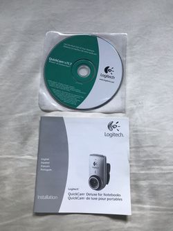 Logitech QuickCam Notebooks Deluxe Webcam Cam Chat Portable V