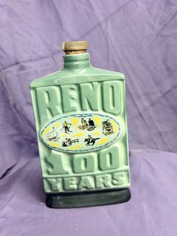 Reno 100 Years Ceramic Commemorative Decanter