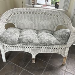 Wicker Love Seat And Chair