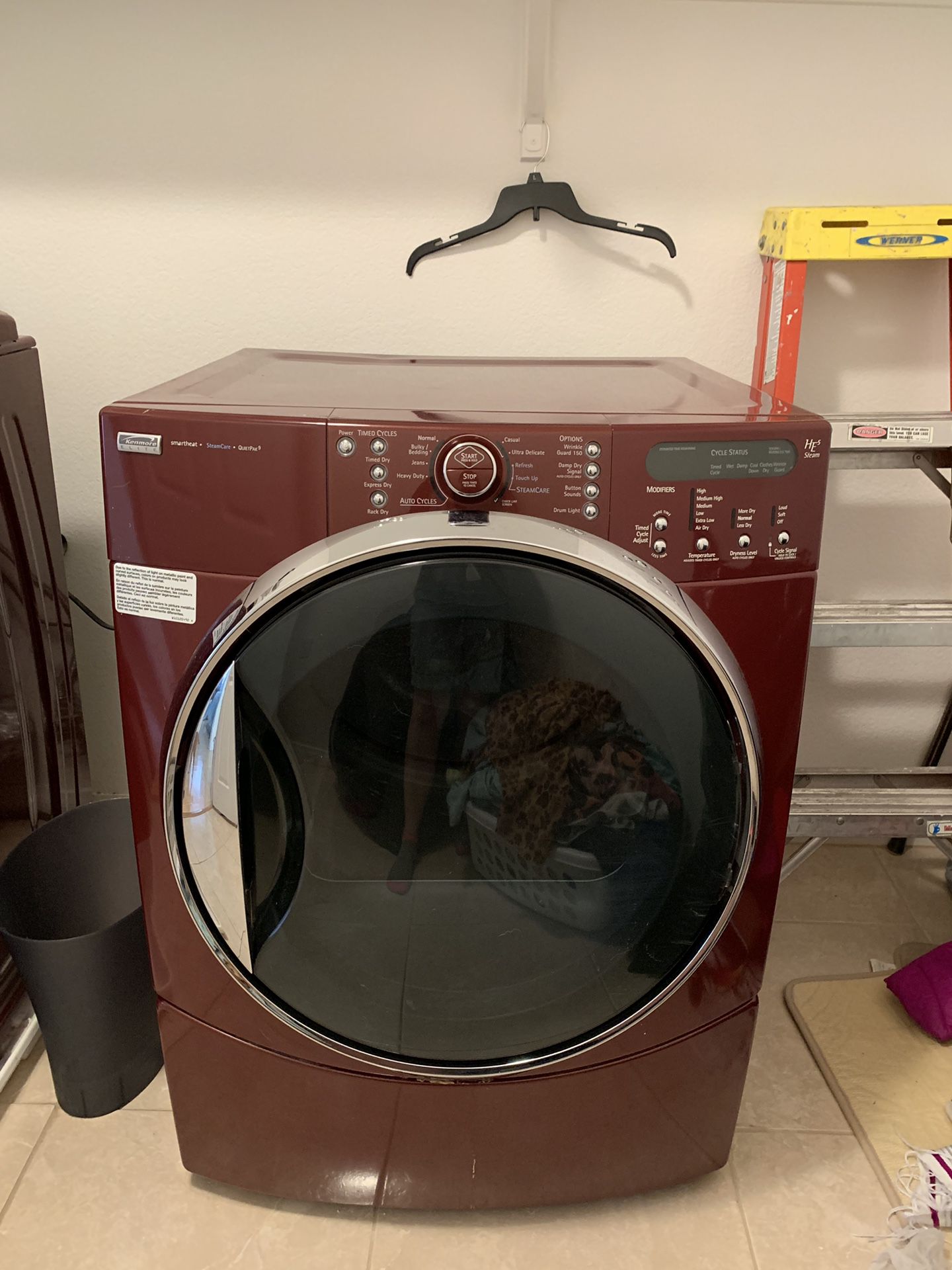 Kenmore Elite HE 5 steam Dryer good used condition, washer broken can take for free if wish to try to fix, asking 50 for dryer