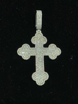 VVS Moissanite Diamond Cross Pendant Pass Diamond Tester