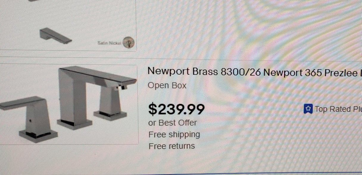 Newport Brass Polished Chrome wide spread bathroom faucet