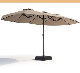 Large 15ft Double-Sided Patio Umbrella