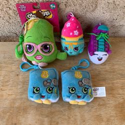 SHOPKINS PLUSH KEYCHAINS GREAT FOR YOUR BACKPACK BACK TO SCHOOL
