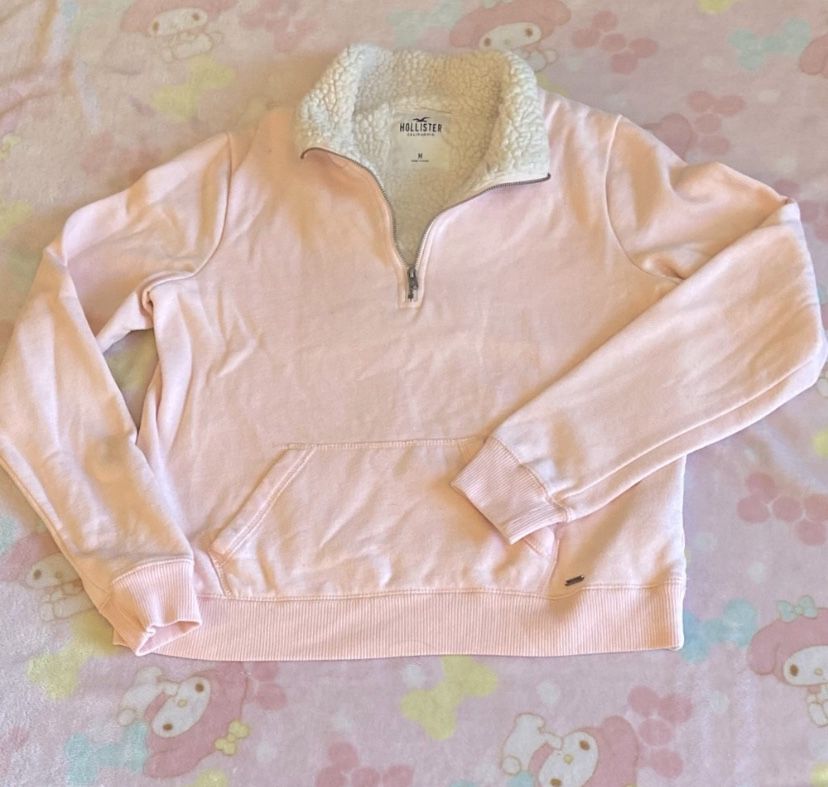 Vintage Hollister baby Pink pullover sweatshirt (M) excellent condition