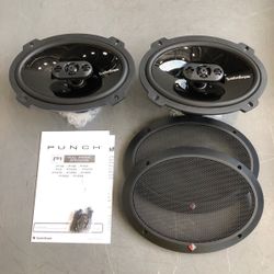 Rockford Fosgate P1694 6 x9 4-Way Coaxial Full-Range Car Speakers Pair, 150W