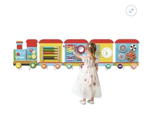 5-Panel Sensory Wooden Activity Wall Busy Board Set