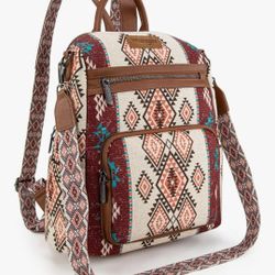 Wrangler Convertible Backpack Purse for Women Western Aztec Backpack