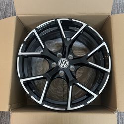 18x8 inch Wheels for VW(Volkswagen ) 5x112 Rims Black Machined Face Set 4