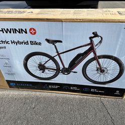Schwinn Regent 27.5 in Adult Hybrid Bike Dark Red Commuter Fitness Trail Bicycle Hybrid Regent