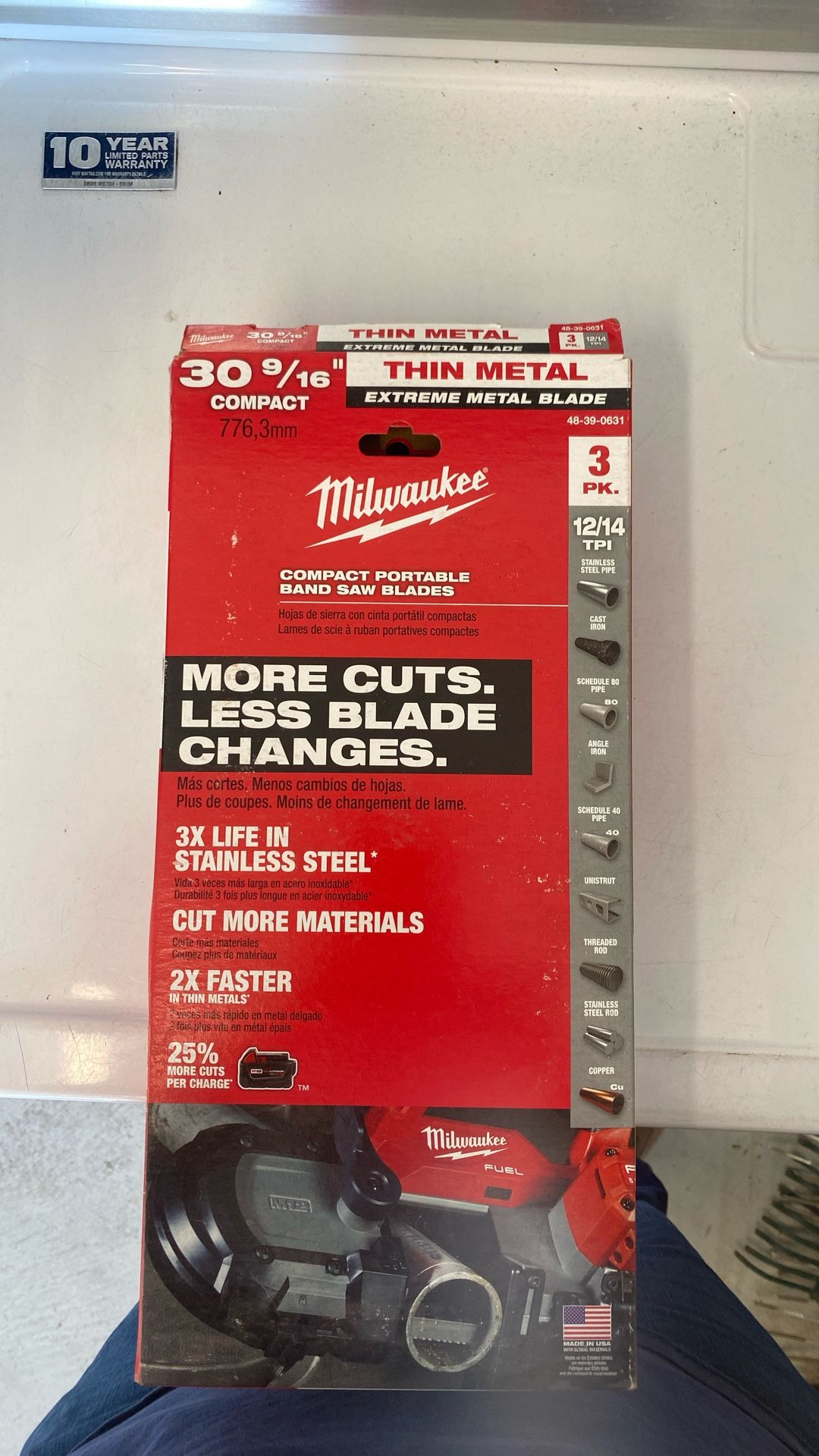 Milwaukee 30 9/16” Compact Band Saw Blades 3pk 