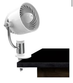 Vornado Pivot Clip Personal Air Circulator Fan with Multi-Surface Clip, Quiet Portable Fan for Office or Bedroom, 3 Speeds, Ice Whit