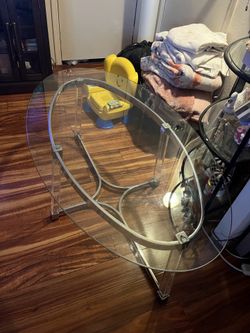 Glass coffee table