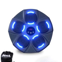 Music Boxing Machine for Adults, Boxing Machine Wall Mounted Music with Gloves, Boxing Music Workout