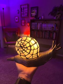 Snail Tiffany-Style Stained Glass Lamp