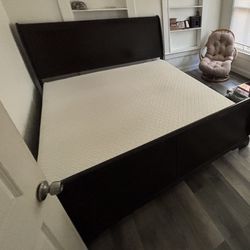 California King Bed Frame And Mattress (NEW)