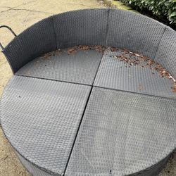 Circular Patio Sofa, Can Break Into 2, NO CUSHIONS