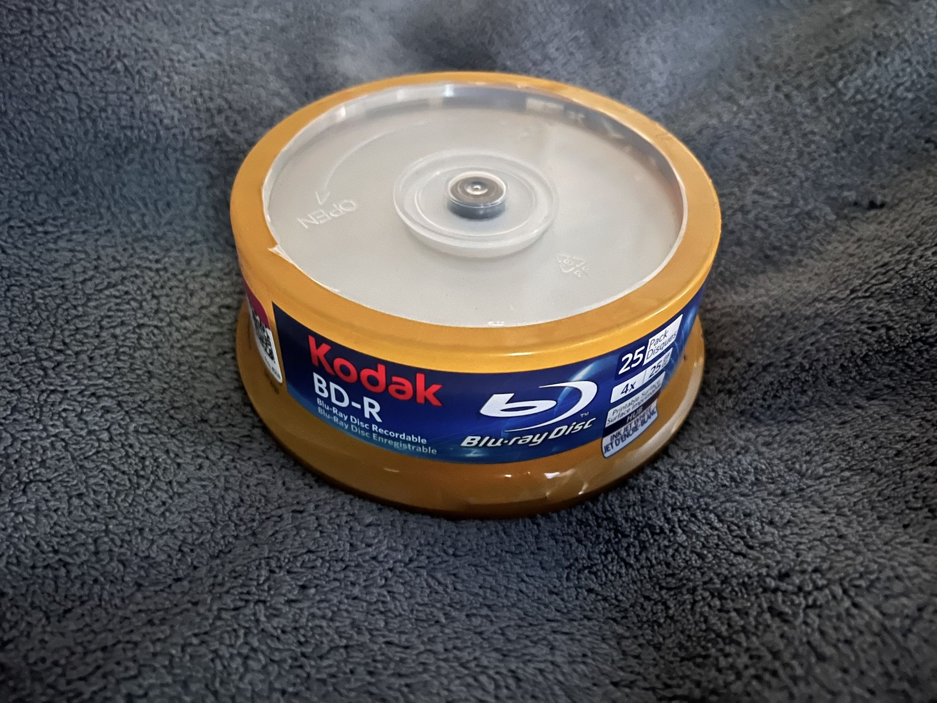25 Pack Of Blank Kodak Bluray Discs