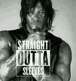 Brand new DARYL DIXON "Straight outta sleeves" 18x18 throw pillow and pillow case