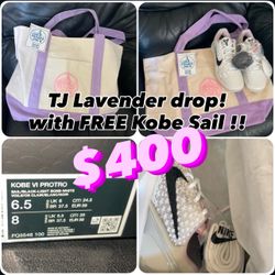 Trader Joe’s Lavender Tote with Free Kobe’s