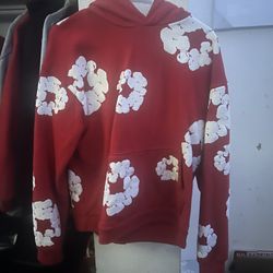 Red Denim Tear Hoodie