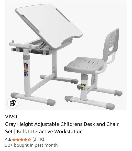 Vivo Adjustable kids desk N Chair
