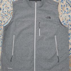 The North Face Vest Mens Gray Windwall Full Zip Sleeveless Pockets Outdoor Size XXL 2XL