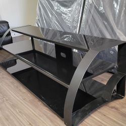 Tv Stand With Glass Shelves