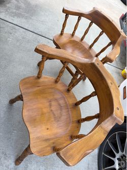 2 wood chairs $35 OBO
