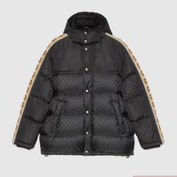 GG JACQUARD NYLON PADDED COAT