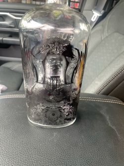 Collectibles, empty whiskey bottle