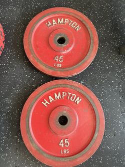 45 lb Hampton Olympic Plates – Pair (90 lbs total)