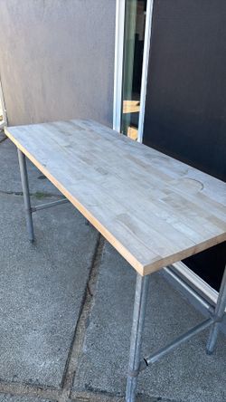Butcher block prep table