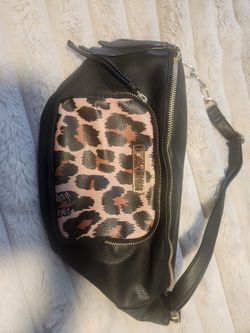 Victoria’s Secret VS Leopard Crossbody Faux Leather Chest Belt Fanny Pack Bag
