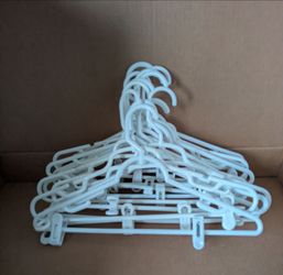 Hangers White Plastic Swivel Tops Clothespin Clips Multipurpose