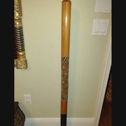 Didgeridoo And Rain Stick. Hand painted. The digeridoo is 120 cm long and the rain stick is 26 cm long