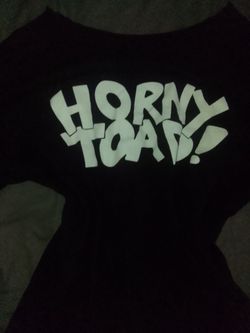 Horny toad black t shirt medium