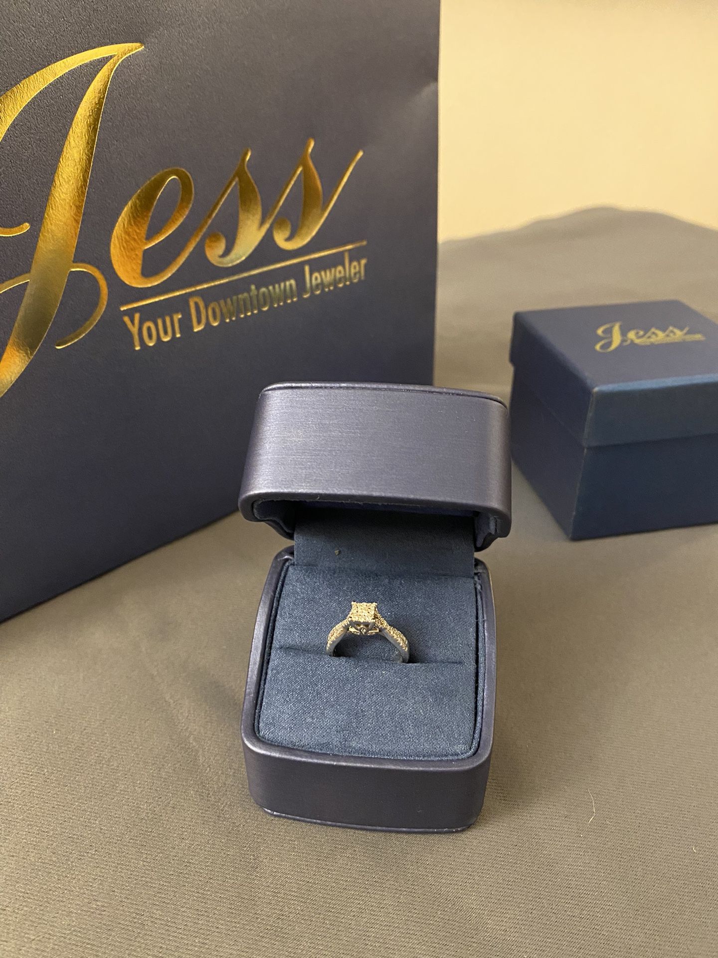Diamond Cluster Engagement Ring