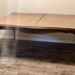 Elegant Dining Table with 8 Chairs, Extensions, and Protective Covers