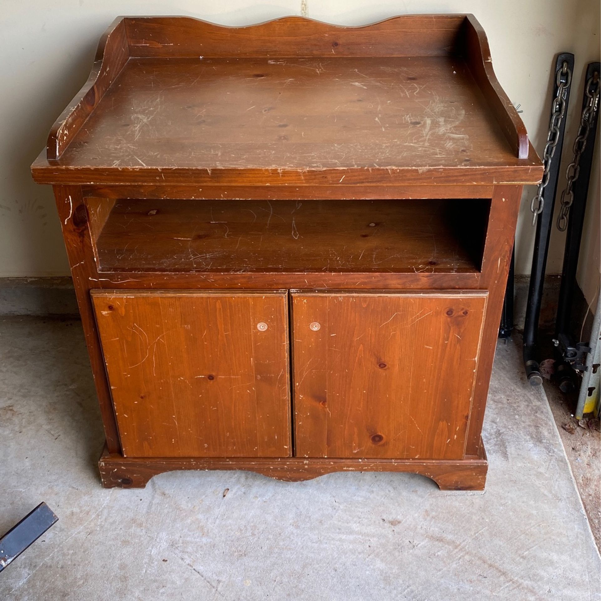 Old Fashioned Buffet or Appliance Stand