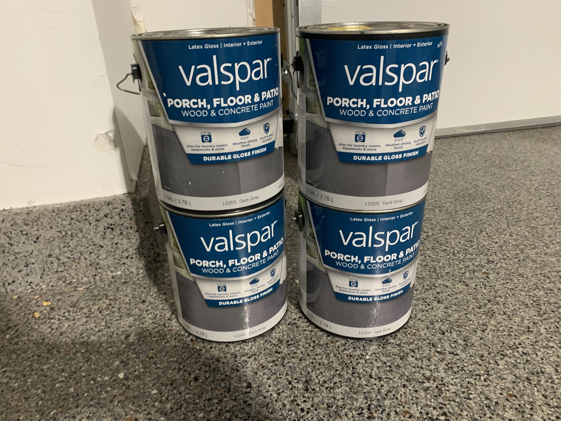 6 Gallons Of Gray Concrete, Wood, porch, floor, and patio paint sales bar