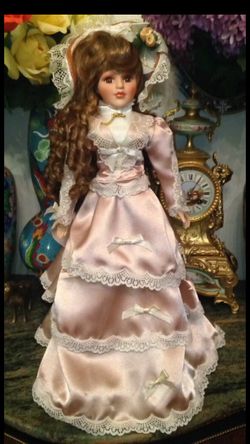 Vintage Victorian Princess Porcelain Doll 19”