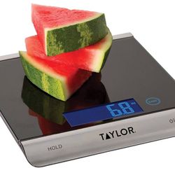 NEW | Taylor High-Capacity Digital Kitchen Scale, 33 lb, Black