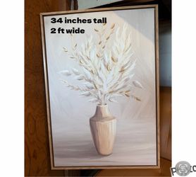 Framed Vase Floral Canvas Wall Art