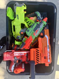 Nerf Guns. With A lot Of Amo.
