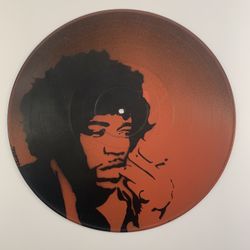 Jimi Hendrix Vinyl Art 