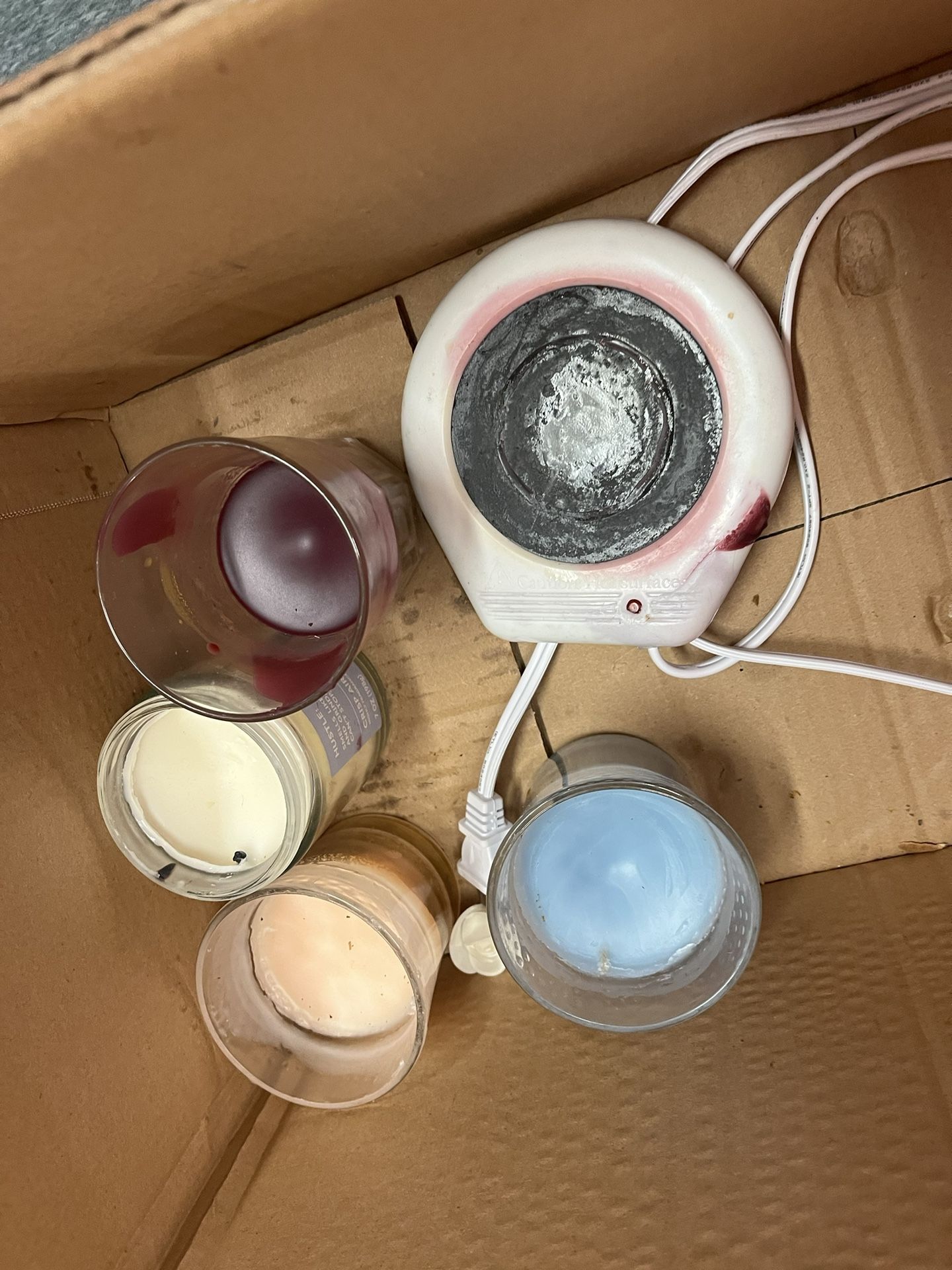 Candles with heating pad