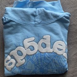Sp5der Web Hoodie Sky Blue