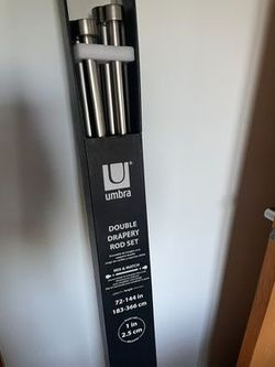 Umbra Double Drapery Rod Set
