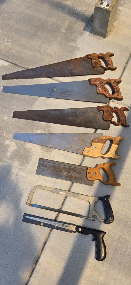 Crosscut Handsaws. All 7 Saws For $50.
